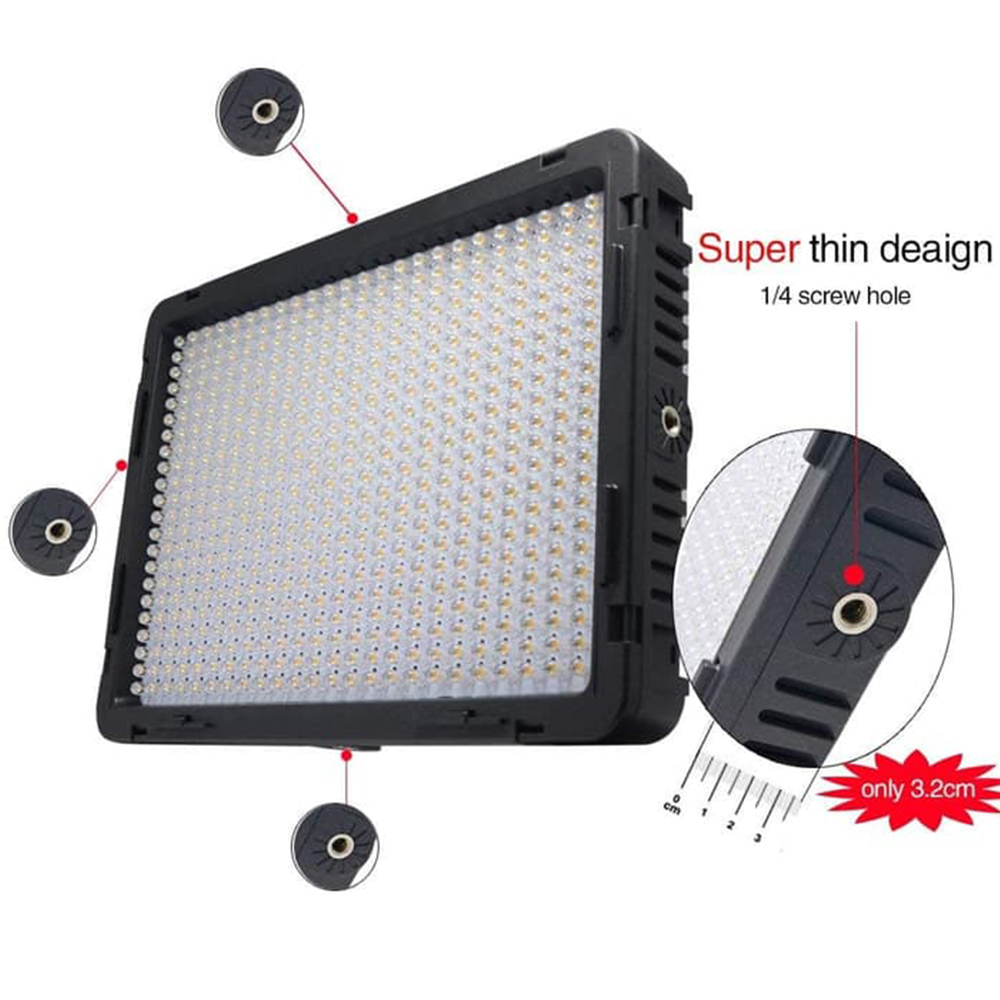 mcoplus-paket-hemat-1-le-520b-led-video-light-528pcs-bulbs-bi-color-3200-7500k-with-2-4g-wireless-remote-control-3