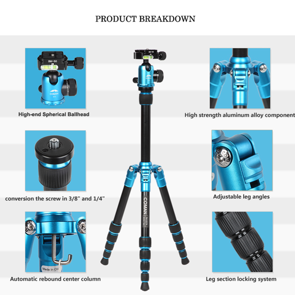 coman-tm227auo-black-aluminium-traveller-ball-head-tripod-3