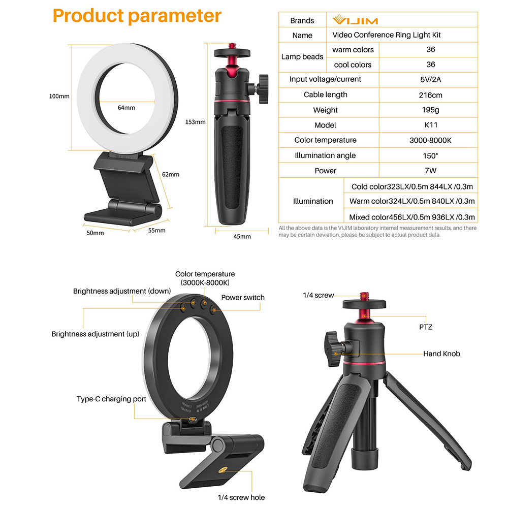 ulanzi-vijim-k11-mini-ring-light-kit-for-video-conference-8