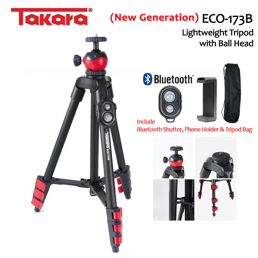 takara-eco-173b-new-generation-lightweight-tripod-with-ball-head-with-phone-holder-1