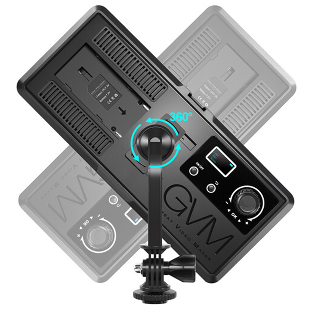gvm-rgb20w2l-2pcs-hight-power-rgb-on-camera-light-with-bi-color-with-2pcs-light-stand-4