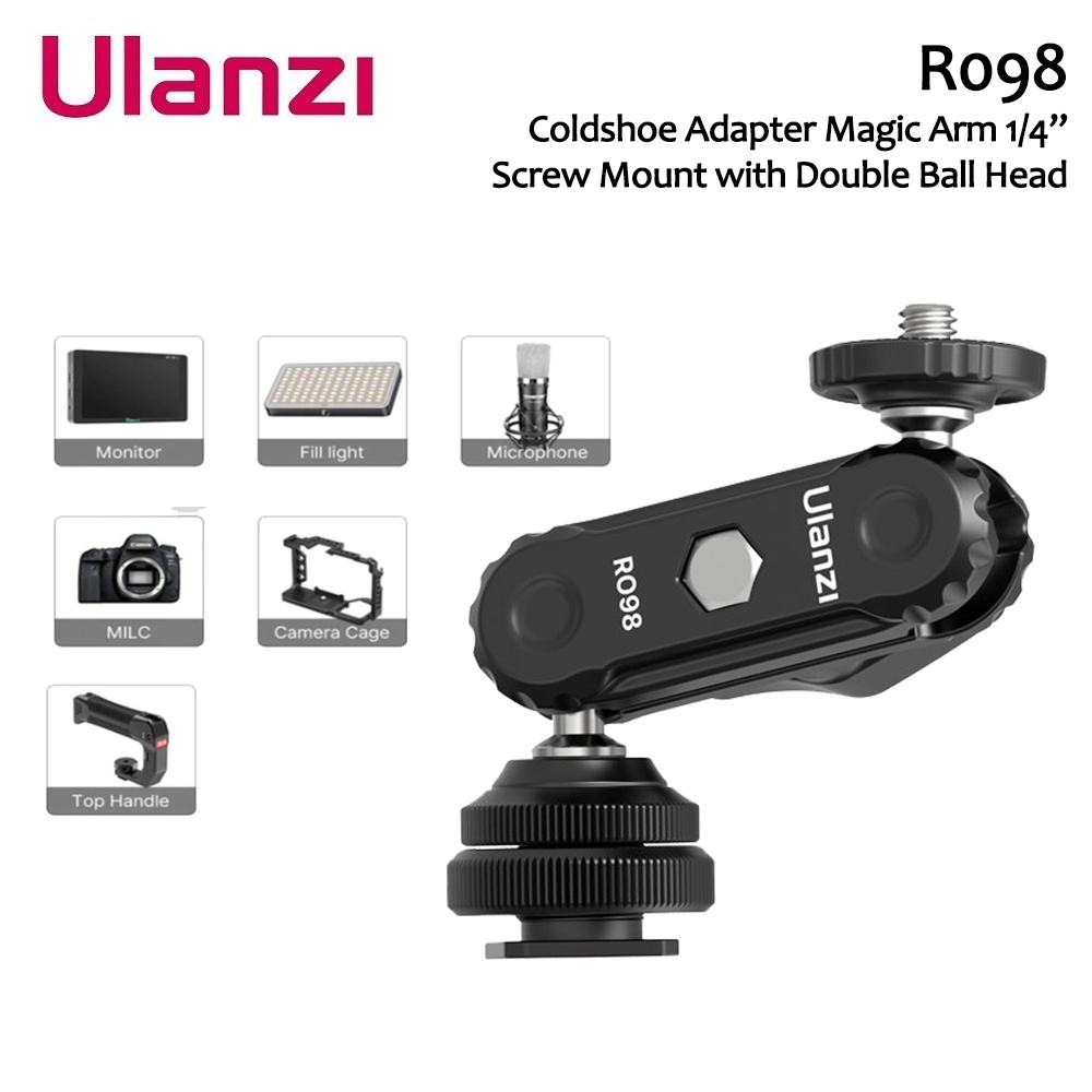ulanzi-r098-coldshoe-adapter-magic-arm-1-4inch-screw-mount-with-double-ball-head-1