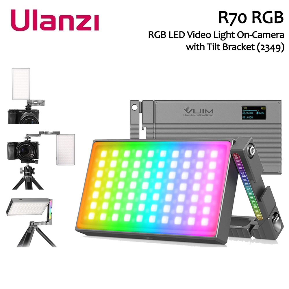 Ulanzi Vijim R70 RGB LED Video Light with Tilt Bracket (2349) - Matrix ...