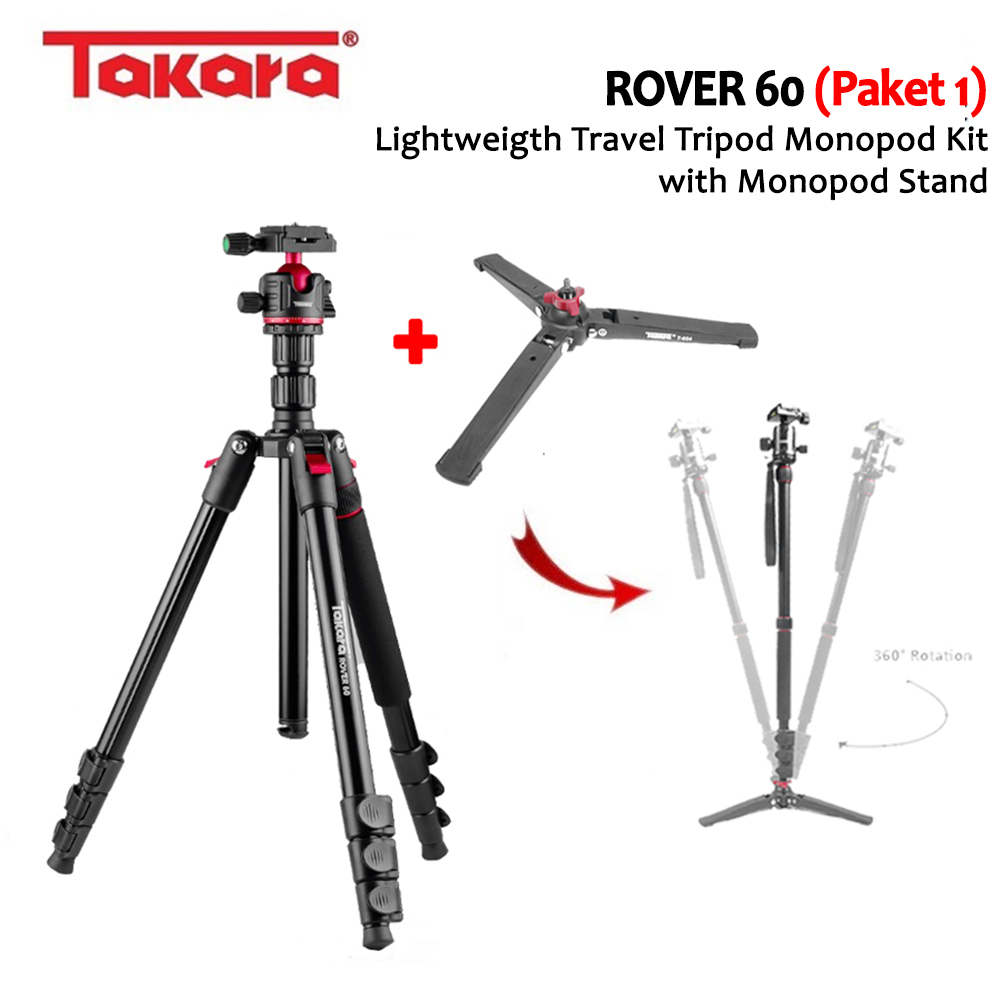 takara-rover-60-lightweigth-travel-tripod-monopod-kit-paket-1-with-monopod-stand